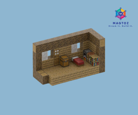 Wooden Cabin - My magnetic toys